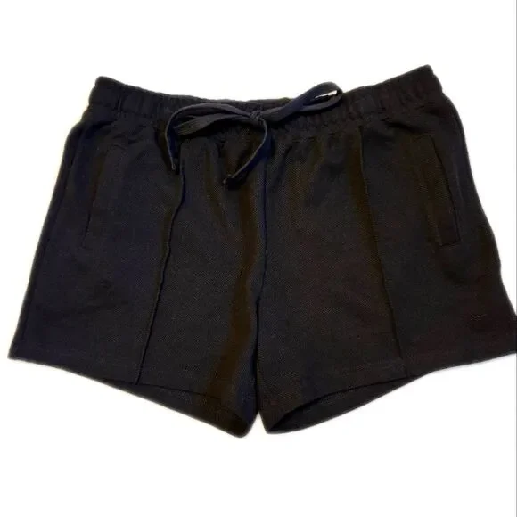 White Birch black drawstring casual shorts w/ pockets, 50% cotton, size XL