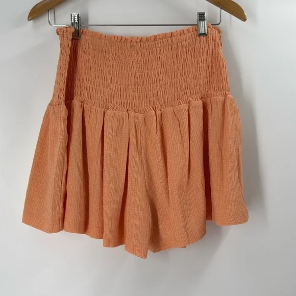 Heyson Skort tangerine gauze pull on skort shorts summer flirty cute large