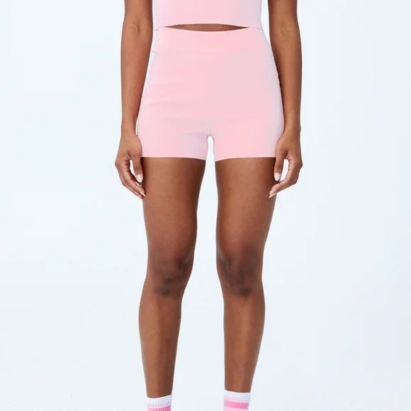 NWT Cotton On Knit Biker Shorts in Color Lolipop Size 14