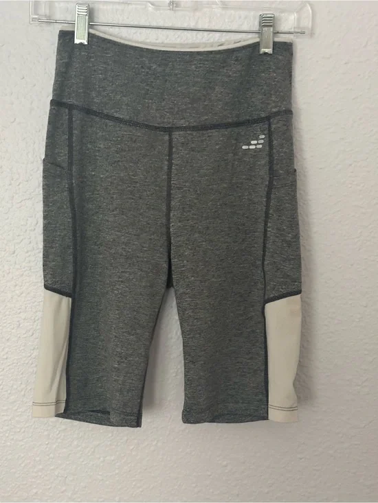 bcg Gray Bike Shorts with Cream Side Panels