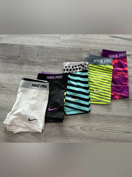 Nike Pro Dri-FIT Compression Shorts Bundle 5 Pairs XS Athletic Gym Workout