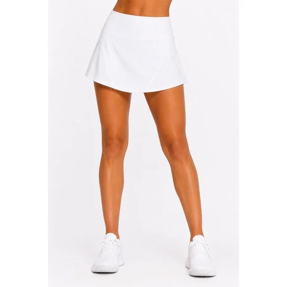 White Athletic Tennis Skort with‎ Pockets High Waisted Golf Skirt XS