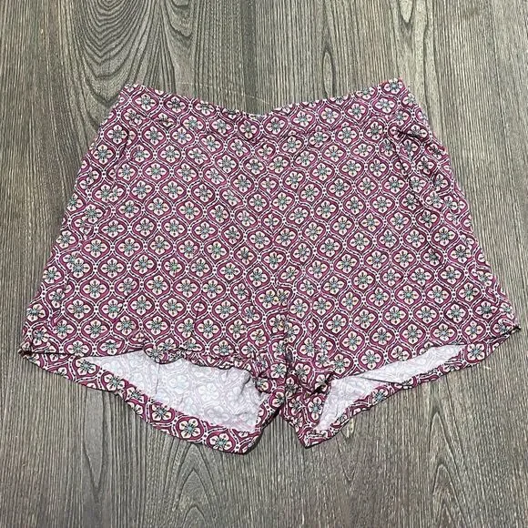 Old Navy Womens High-Waisted Playa Soft-Spun Shorts Viscose Floral Pink Size L