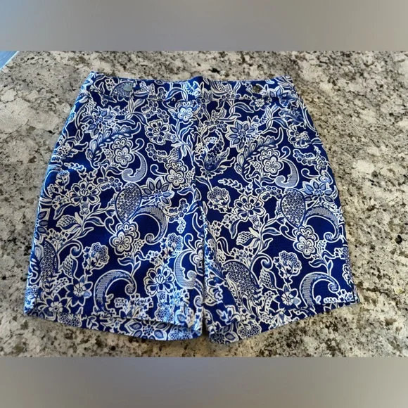 Rafaella‎ Navy and White Patterned Women's Bermudas