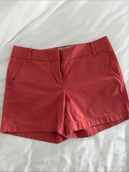J. Crew Coral Red Chino Bermuda Shorts