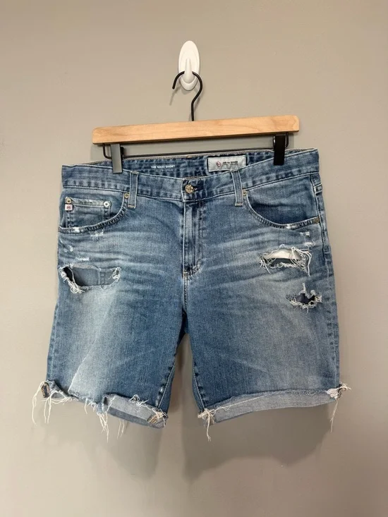 Adriano Goldschmied Nikki shorts light blue distressed denim‎ wash Size 32