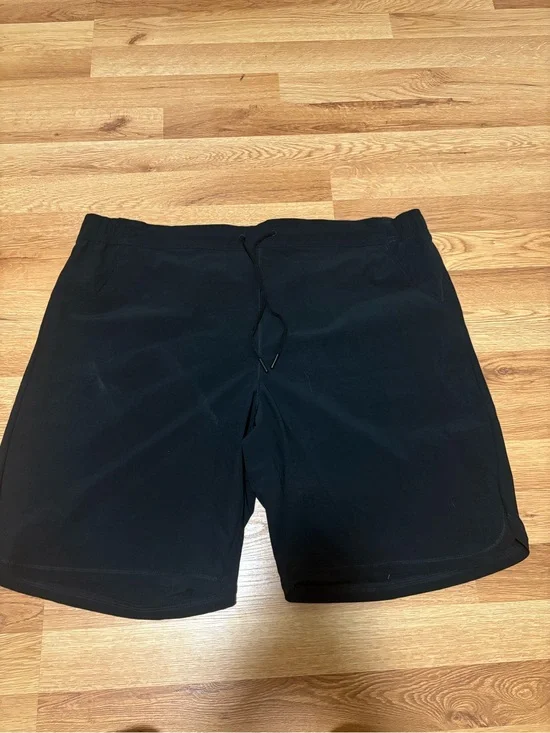 Lands' End Black  Performance Drawstring Athletic Shorts