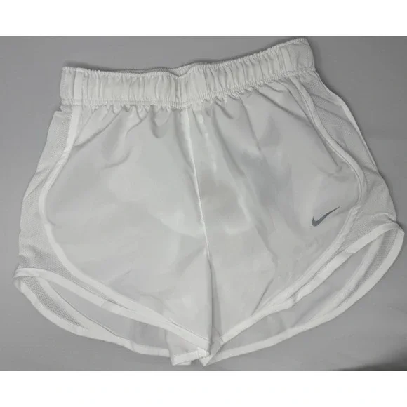 Nike Dri-FIT Tempo Running Shorts Womens‎ Extra Small XS White Lined Mesh Gym