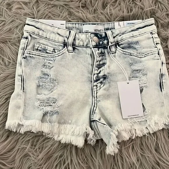 Vervet Holly cutoff Jean denim shorts XS NWT