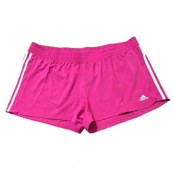 adidas Aeroready Training Pacer Shorts Fuchsia White Size XL NWT