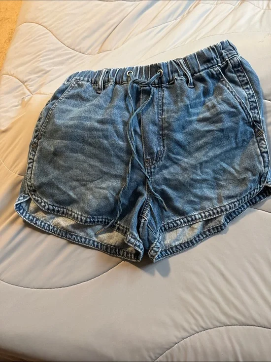 Judy Blue Light Blue Denim Drawstring Shorts