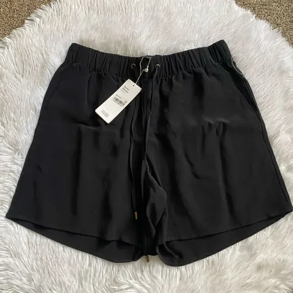 Eileen Fisher Walking Shorts Black Tencel Viscose Crepe New Womens Size XS‎