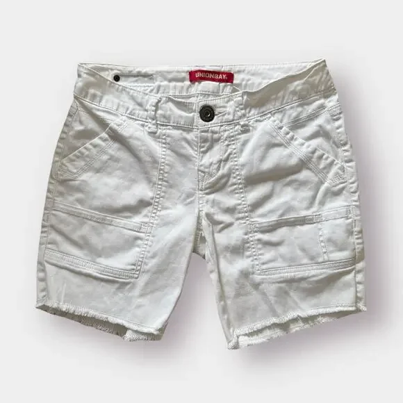 Y2K Unionbay White Long Shorts‎