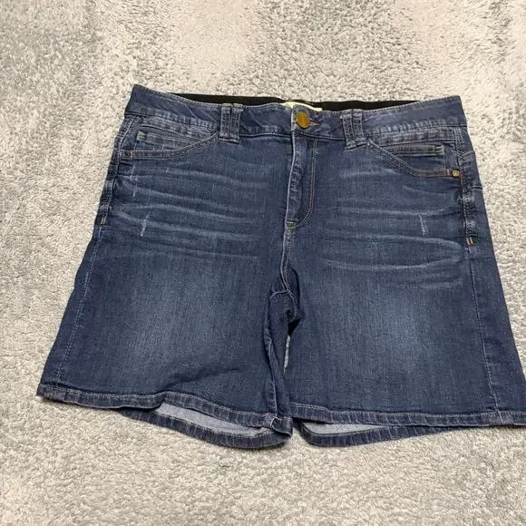 Democracy Jean Shorts Womens 14 (34x6.5) Stretch Blue Denim