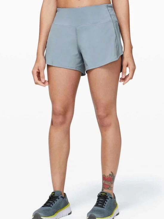 Lululemon Women’s Size 2 Athletic Blue Speed Up Short Long *4