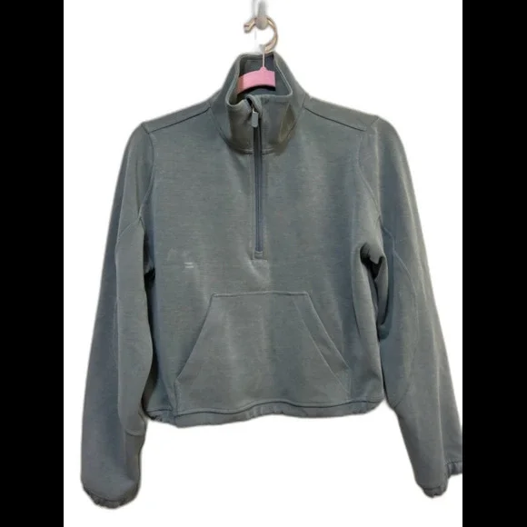 Lululemon Brushed Softstream Half Zip pullover top size 2 solar grey