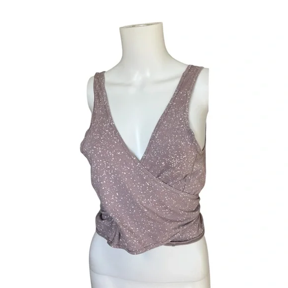 Lululemon Its a Tie Wrap Tank Top Dusty Dawn Splatter Athletic Workout Gym