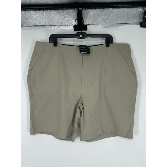 Eddie Bauer Horizon Bermuda Shorts Womens Size 24W High Rise‎ Hiking Nylon Chino