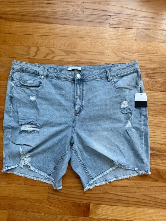 Eloquii‎ Distressed Denim Short 22