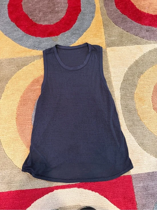 Lululemon Black Burnout Material Sheer Workout Tank Top Racerback Size Small