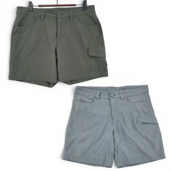 Eddie‎ Bauer Womens Size 6 Set 2 Hiking Cargo Shorts Gorpcore Outdoor Utility