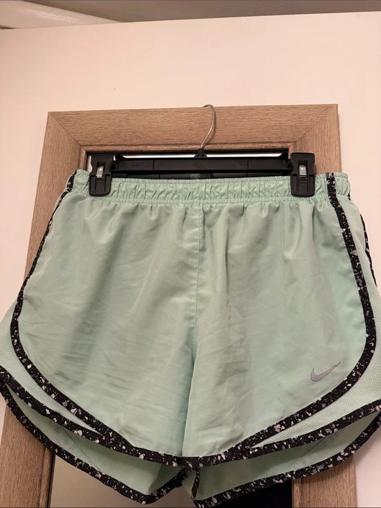 Nike Mint Green Athletic Shorts with Black Trim