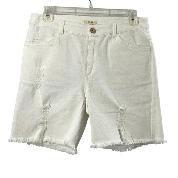 Jodifl‎ White Denim Shorts Womens Medium 29