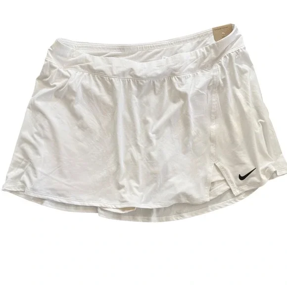 Nike‎ Court Victory Tennis Skirt White Dri-FIT Slim Fit Skort Women's 2X