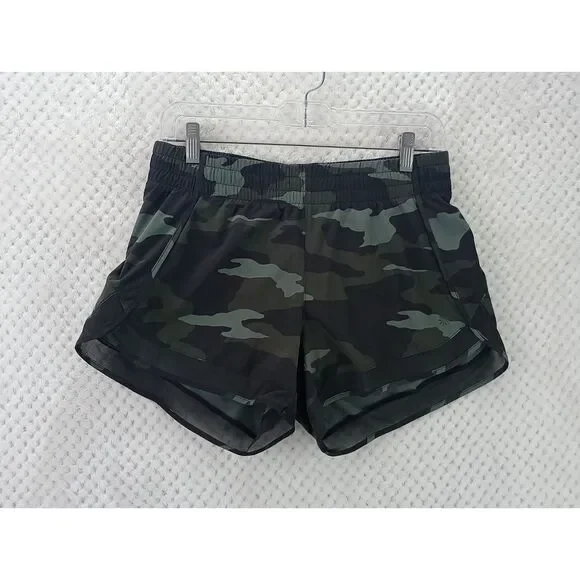 Athleta Printed Mesh Racer Run Shorts Women's Small 4