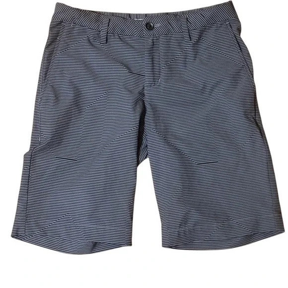 Nike Golf Dri-FIT Women's Shorts Sz Med Black Gray White Stripe Excellent‎