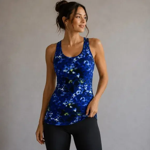 Lululemon Blue Dotted Racerback Tank Top 4