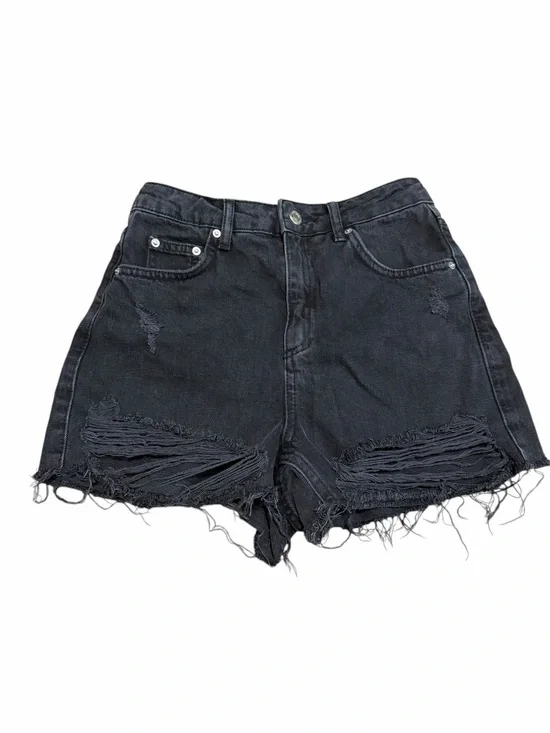 Topshop Moto Mom Denim Shorts | High Waisted |‎ Washed Black | Size 2