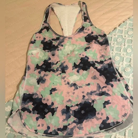 LULULEMON colorful Racer back tank sz 10