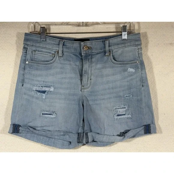 White House Black Market Denim Shorts Womens 30 Distressed Y2K Festival Coquette