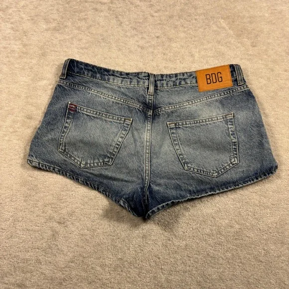 BDG Denim Shorts‎ Womens 31 Blue Light Wash Mid Rise OB2160631 Urban Outfitters