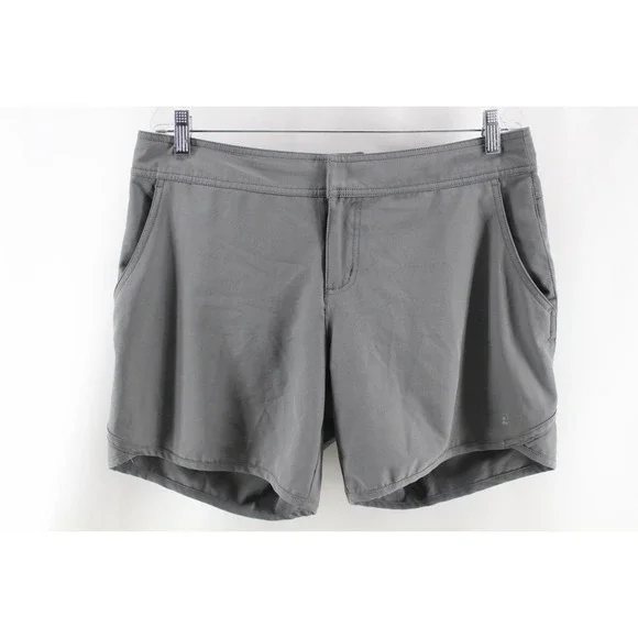 Eastern Mountain Sports EMS Stretch Shorts Womens 12 Gray Flat Front 6.5