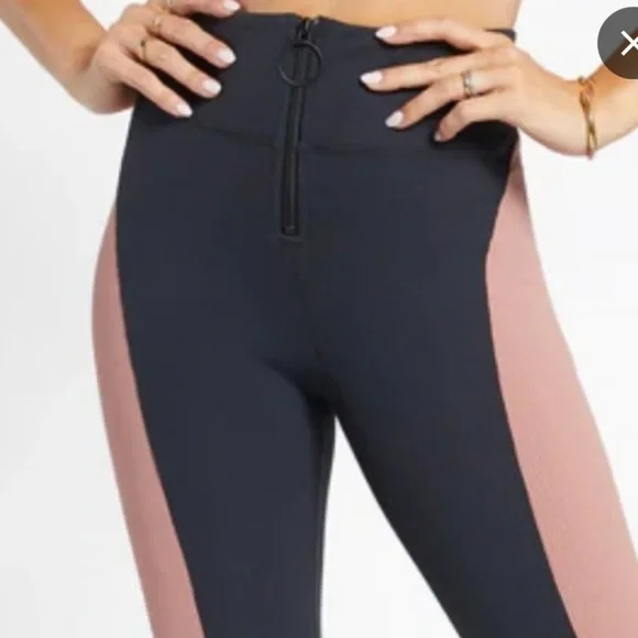 Koral Eternal Ribbed Biker Shorts Rib Black‎ and Pink High-Waisted XS