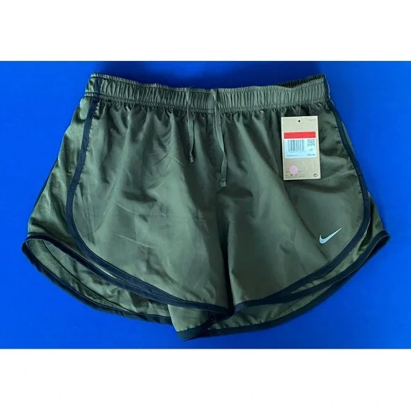Nike Women's Dri-FIT Running Shorts Olive Green Size Large NWT