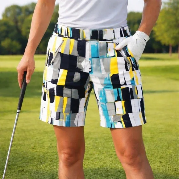 Jamie Sadock‎ Shorts Womens 5 Golf Bermuda Pockets Logo Preppy