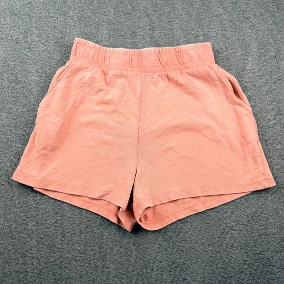 Zara Women's‎ M Medium Pink High Waisted Sweat Shorts