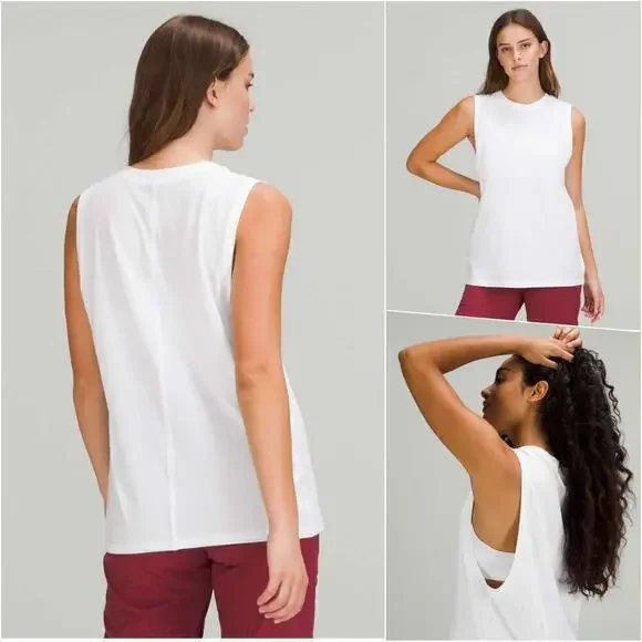 RARE Lululemon Muscle Tank Top White 6
