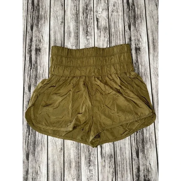 FP Movement The Way Home‎ Shorts Small Olive Green Athletic Running Gym Workout