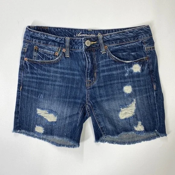 American Eagle Raw Hem Distressed Shorts Size 4 6