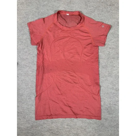 Lululemon Swiftly Tech Shirt Womens 6 Pink Seamless Short Sleeve Run Yoga Top