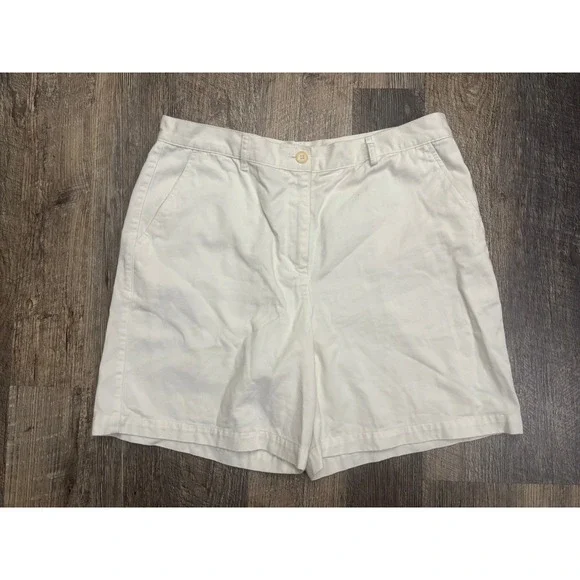 Lauren Ralph Lauren Womens White Cotton Chino Shorts Size 12 Mid Rise Preppy‎ 7
