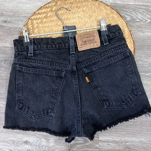 Nwt urban renewal Vintage Levi’s black Cut Off‎ Shorts