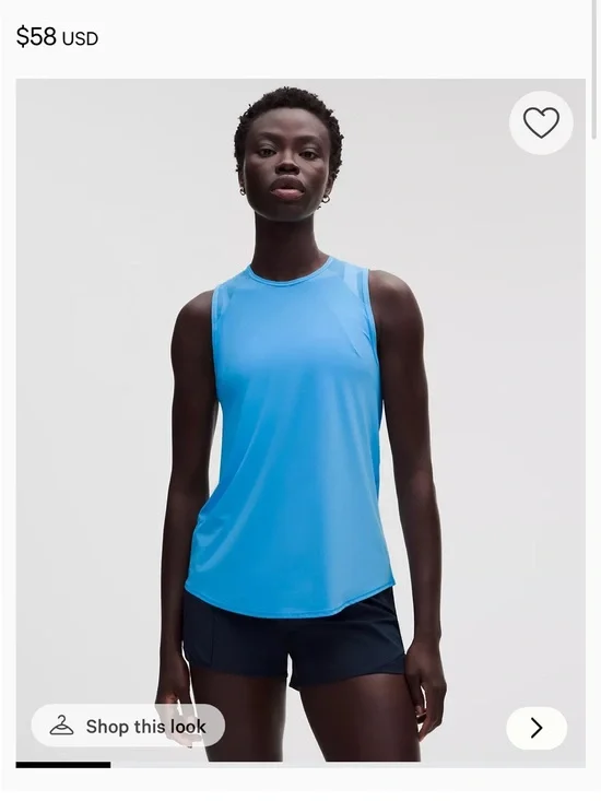 lululemon athletica Bright Blue Athletic Tank Top