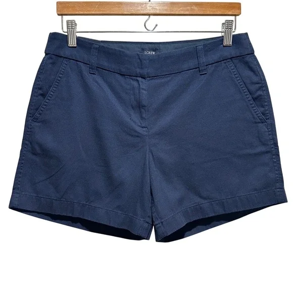 NEW J. Crew Chino Shorts Women Size 6 Navy Blue‎ 5