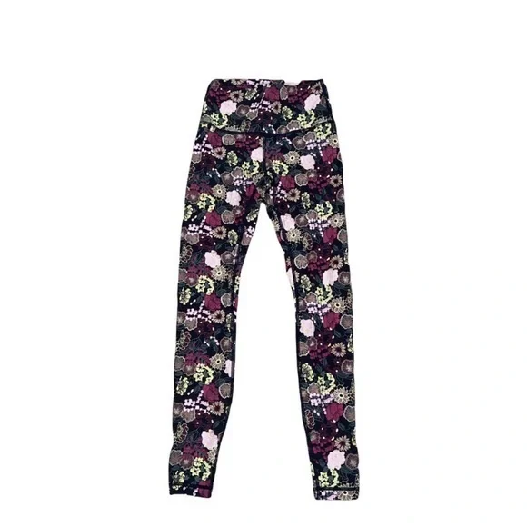 Lululemon‎ Wunder Under Flurolace Multicolor Floral Allover Print Leggings