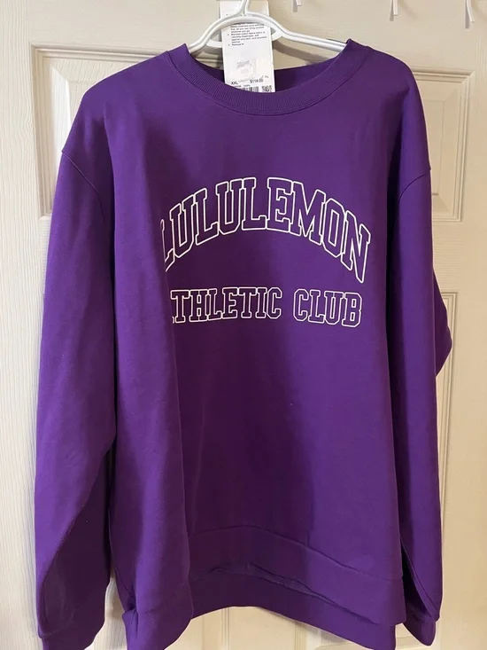 #336 Lululemon Athletic Club Steady State Crew Sweatshirt College Purple XXL NWT